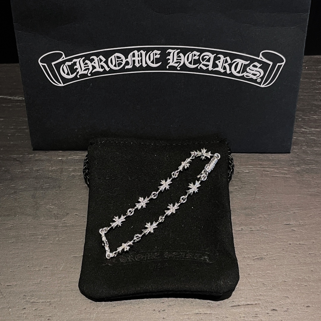 Chrome Hearts 다이아 크로스 팔찌｜925 실버