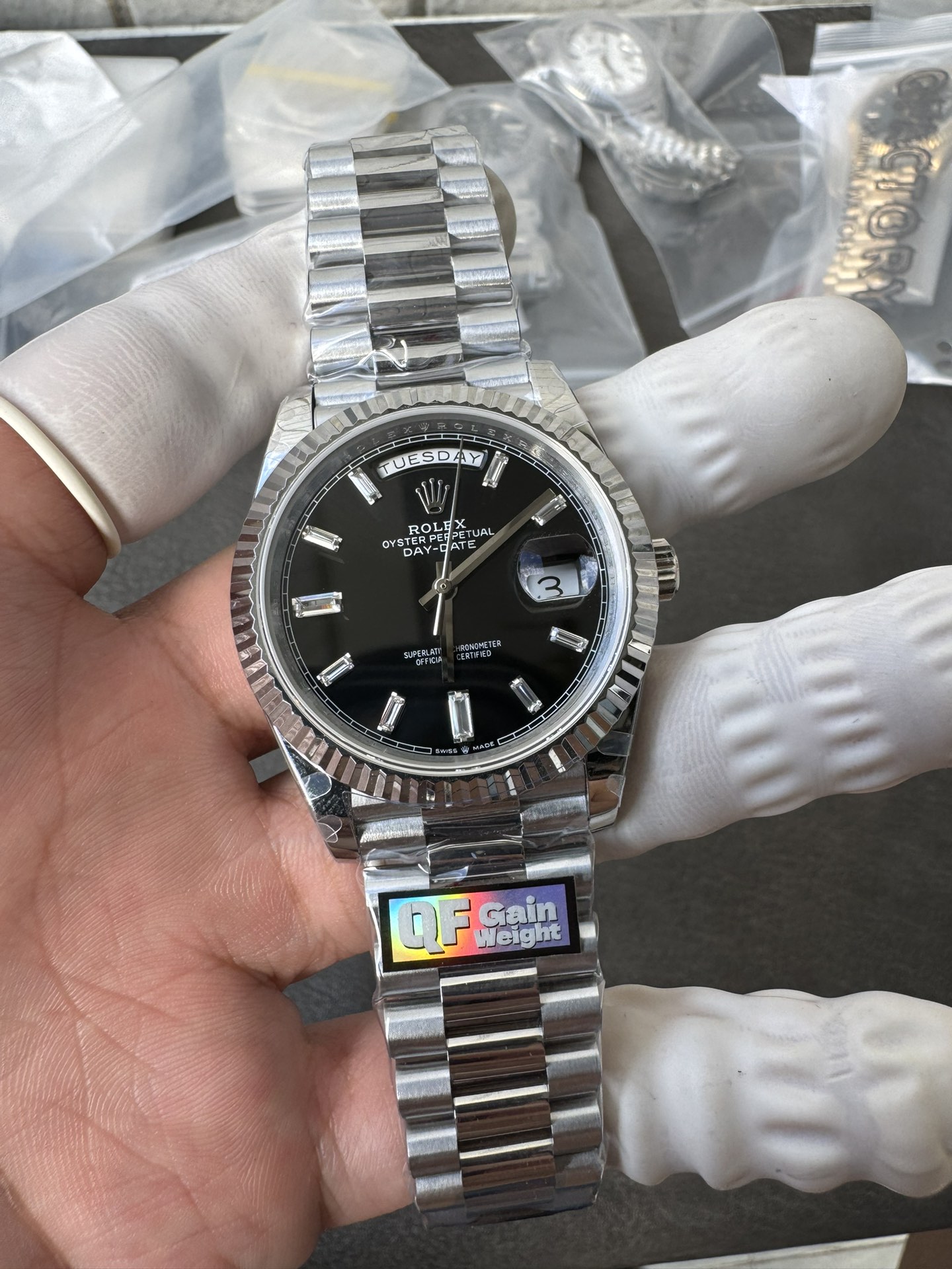 QF l 2836 무브먼트 l 40mm l 데이데이트 Day-date 186g