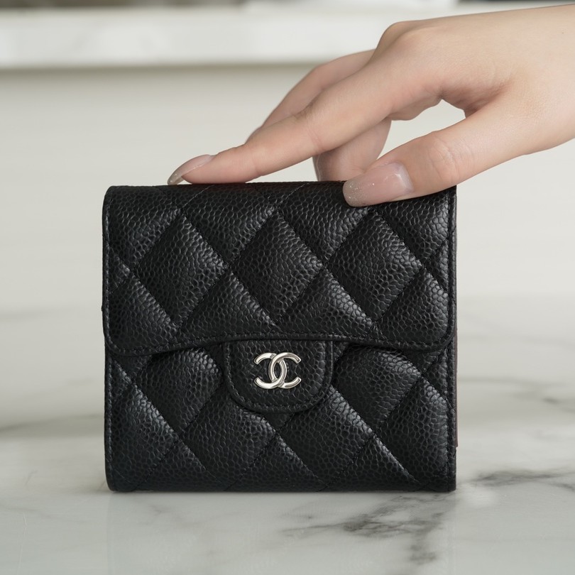 샤❤넬 클래식 반지갑 똑딱이 AP0231  11.5x10.5x3cm