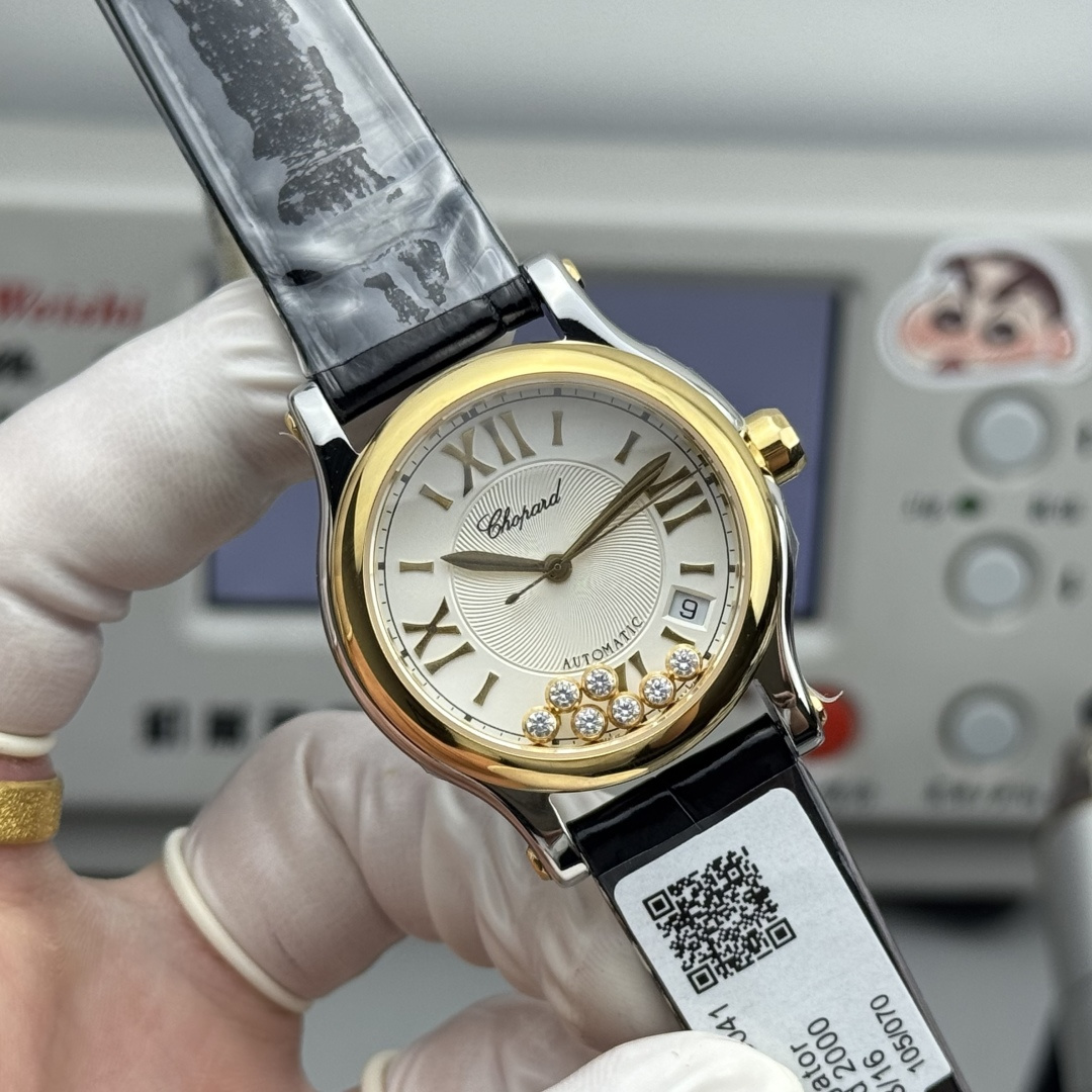 YF l 2892 l 36mm l 쇼파드 Happy Sport Diamonds Automatic 36