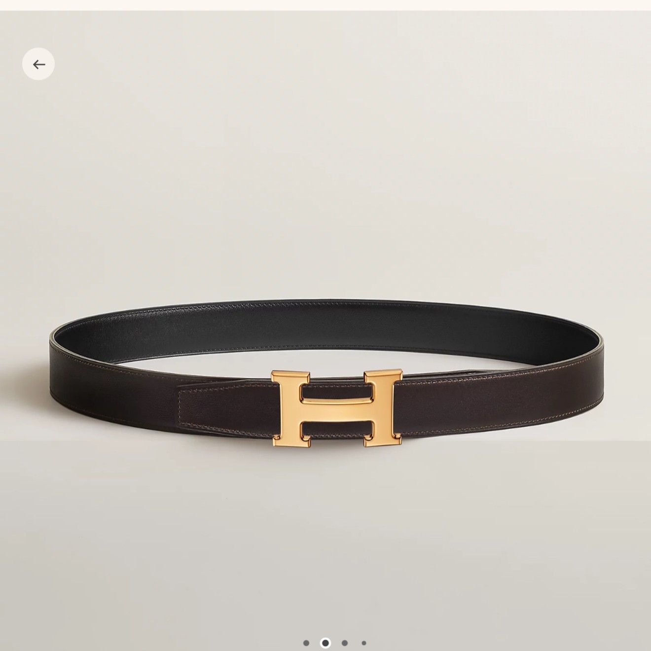 H 벨트 버클 & 리버서블 가죽 스트랩 32mm